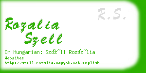 rozalia szell business card